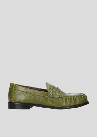 LOLA CRUZ Loafers Mod. 004Z55BK olive green