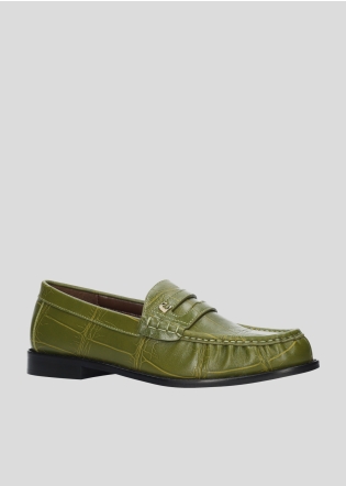 LOLA CRUZ Loafers Mod. 004Z55BK olive green