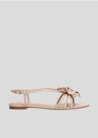 LOLA CRUZ Flat Sandals Mod. 036Z13BK nude