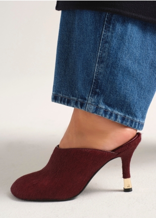 LOLA CRUZ Heeled sandals Mod. 053Z90BK burgundi