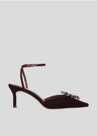 LOLA CRUZ Heeled sandals Mod. 061Z70BK burgundi