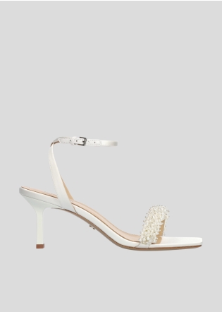 Sandalias Tacon LOLA CRUZ Mod.064Z00BK blanco