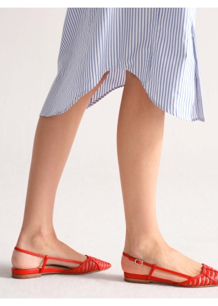 LOLA CRUZ Ballerinas Mod. 064Z13BK red