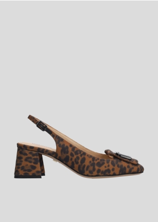 Zapatos de salón LOLA CRUZ Mod.082Z73BK leopardo