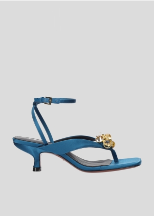 LOLA CRUZ Heeled sandals Mod. 086Z75BK turquoise