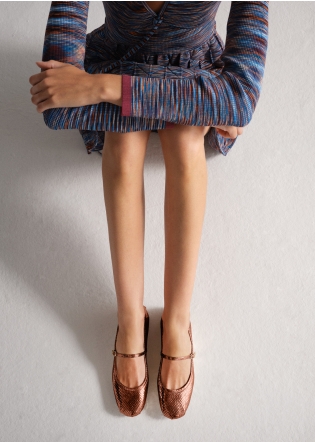 LOLA CRUZ Ballerinas Mod. 089Z51BK mahogany