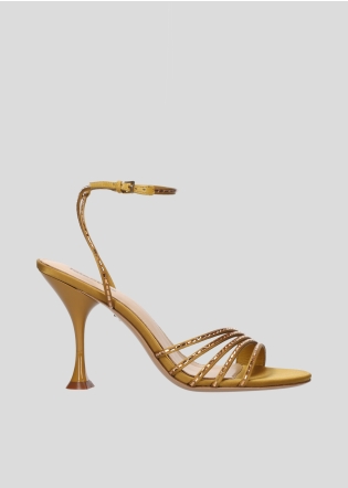 Sandalias Tacon LOLA CRUZ Mod.089Z75BK mostaza