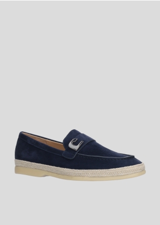 LOLA CRUZ Loafers Mod. 095Z30BK navy blue