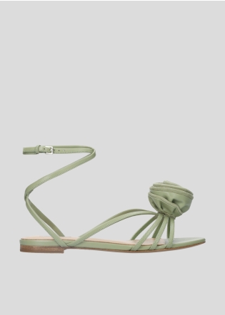 Sandalias Planas LOLA CRUZ Mod.102Z14BK verde aloe