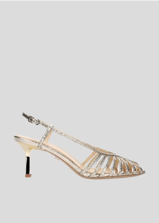 LOLA CRUZ Heeled sandals Mod. 134Z51BK platine