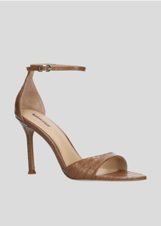LOLA CRUZ Heeled sandals Mod. 149Z55BK tan