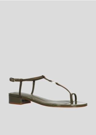 LOLA CRUZ Heeled sandals Mod. 164Z88BK kaki green