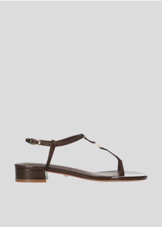 LOLA CRUZ Heeled sandals Mod. 164Z88BK dark brown