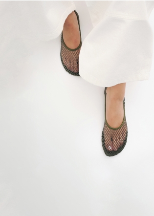 Bailarinas LOLA CRUZ Mod.178Z02BK verde kaki