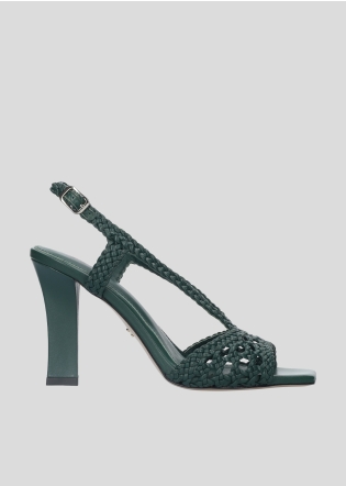 Sandalias Tacon LOLA CRUZ Mod.200Z14BK verde botella