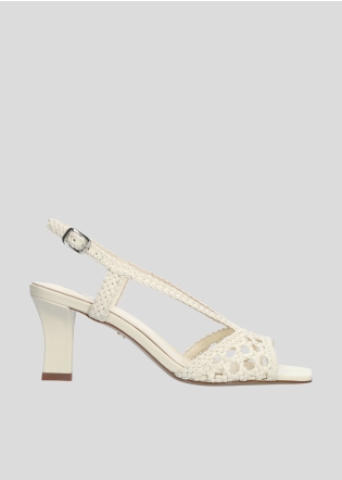 LOLA CRUZ Heeled sandals Mod. 201Z14BK off white