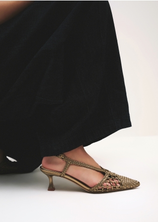 Salones LOLA CRUZ Mod.202Z14BK oro