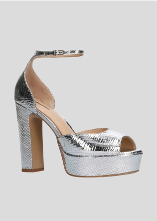 Sandalias Tacon LOLA CRUZ Mod.226P51BK plata