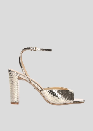 LOLA CRUZ Heeled sandals Mod. 240Z51BK platine