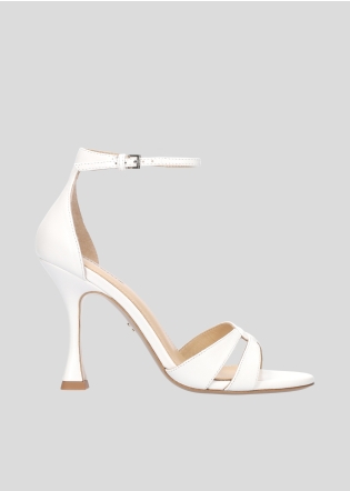 LOLA CRUZ Heeled sandals Mod. 267Z14BK white