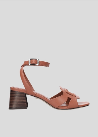 LOLA CRUZ Heeled sandals Mod. 284Z10BK terracota
