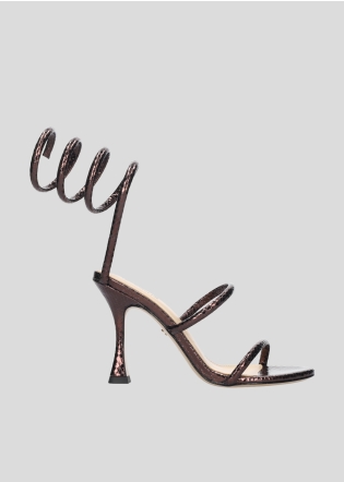 LOLA CRUZ Flat Sandals Mod. 346Z51BK dark brown