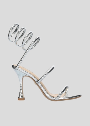 Sandalias Tacon LOLA CRUZ Mod.346Z51BK plata
