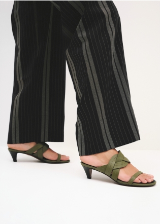 Mules LOLA CRUZ Mod.410Z10BK verde kaki