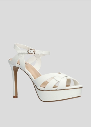 Sandalias de Plataforma LOLA CRUZ Mod.415P10BK blanco