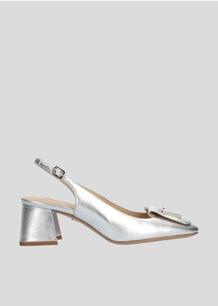 Zapatos de salón LOLA CRUZ Mod.082Z19BK plata