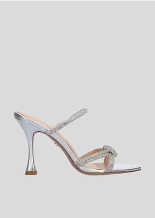 LOLA CRUZ Heeled sandals Mod. 263Z19BK silver