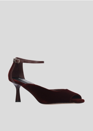 Sandalias Tacon LOLA CRUZ Mod.011Z89BK burgundi