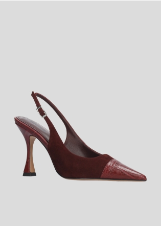 Sandalias Tacon LOLA CRUZ Mod.090Z35BK burgundi