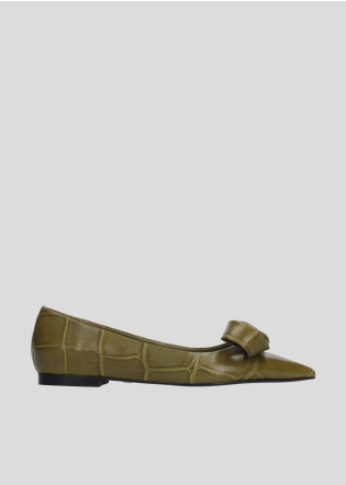 LOLA CRUZ Ballerinas Mod. 087Z55BK olive green