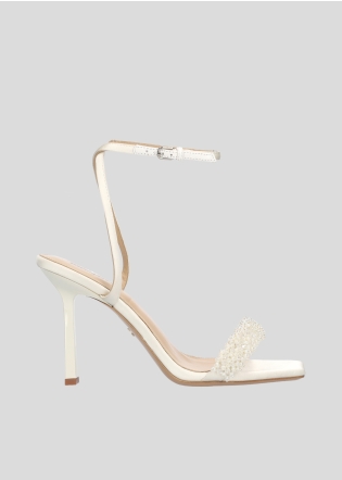 Sandalias Tacon LOLA CRUZ Mod.063Z00BK blanco