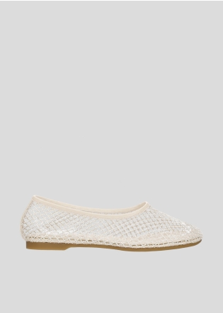 Bailarinas LOLA CRUZ Mod.178Z02BK off white