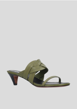 Mules LOLA CRUZ Mod.410Z10BK verde kaki