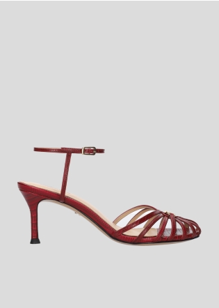 Sandalias Tacon LOLA CRUZ Mod.137Z59BK burgundi