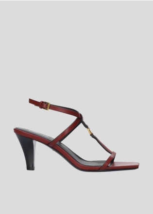 Sandalias Tacon LOLA CRUZ Mod.425Z10BK burgundi