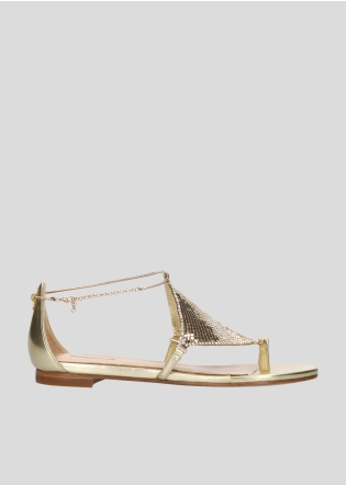 Sandalias Planas LOLA CRUZ Mod.094Z00BK oro