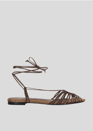 Sandalias Planas LOLA CRUZ Mod.076Z69BK marron