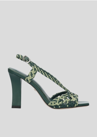 Sandalias Tacon LOLA CRUZ Mod.200Z11BK verde botella