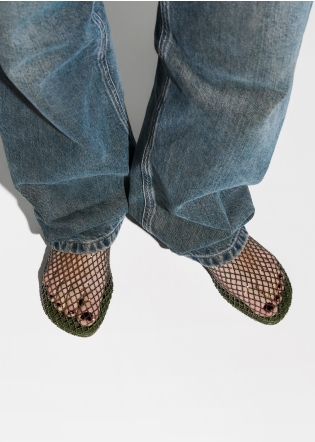 Bailarinas LOLA CRUZ Mod.178Z02BK verde kaki