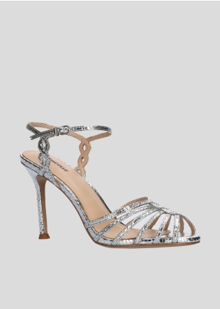 Sandalias Tacon LOLA CRUZ Mod.143Z51BK plata