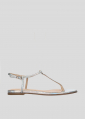 Sandalias Planas LOLA CRUZ Mod.024Z52BK plata