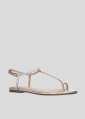 Sandalias Planas LOLA CRUZ Mod.024Z52BK plata