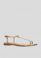 Sandalias Planas LOLA CRUZ Mod.024Z52BK oro