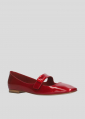 Zapatos planos LOLA CRUZ Mod.083Z26BK rojo