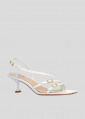 Sandalias Tacon LOLA CRUZ Mod.126Z20BK blanco