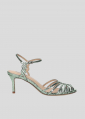 Sandalias Tacon LOLA CRUZ Mod.144Z51BK esmeralda
